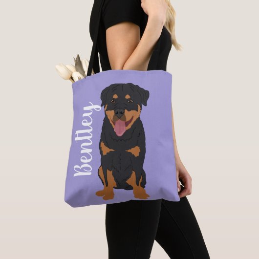 Aangepaste rottweiler tote bag (Dichtbij)