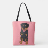 Aangepaste rottweiler tote bag (Achterkant)