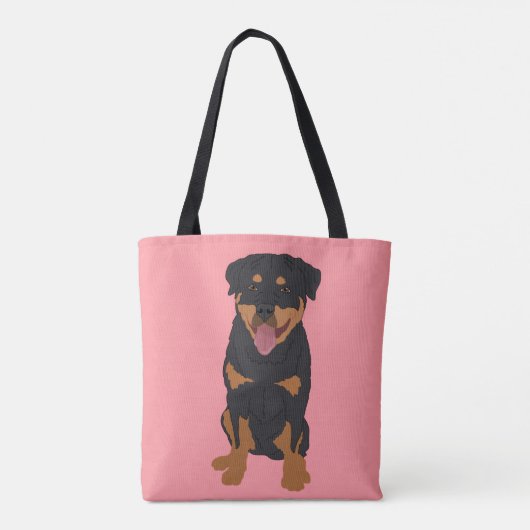 Aangepaste rottweiler tote bag (Achterkant)