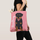 Aangepaste rottweiler tote bag (Dichtbij)