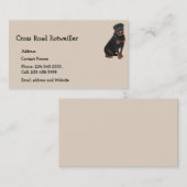 Aangepaste Rotweiller Dog Pet Animal Logo Business Visitekaartje (Voorkant / Achterkant)
