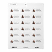 Aangepaste Route 66 Biker Sinterklaas Post Etiket (Full Sheet)