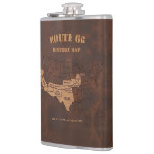 Aangepaste Route 66 Eeuwfeest Kaart Reizen Heupfles (Links)