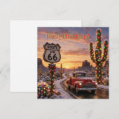 Aangepaste Route 66 Kerst Rode Pickup Cactus Licht (Voorkant / Achterkant)
