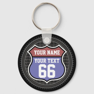 Aangepaste Route 66 Sleutelhanger