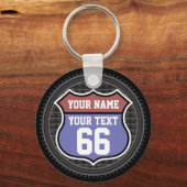Aangepaste Route 66 Sleutelhanger (Voorkant)