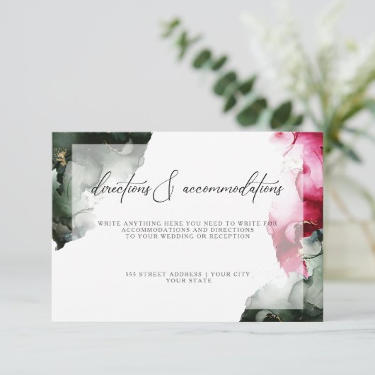 Aangepaste routebeschrijving Abstract Crimson en S Kaart (Staand voorkant)