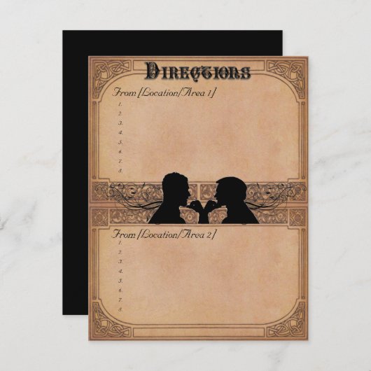 Aangepaste routebeschrijving voor plechtigheid van kaart (Voorkant / Achterkant)