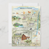 Aangepaste routekaart Vermont Destination Wedding Kaart (Voorkant)