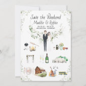 Aangepaste routekaart Vermont Destination Wedding Kaart (Achterkant)