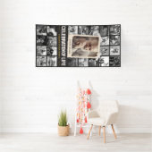 Aangepaste rouwbanner, fotocollage 4x8' herdenking spandoek (Insitu)