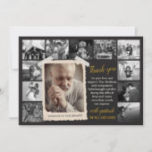 Aangepaste rouwkaart met foto-collage bedankkaart (Voorkant)