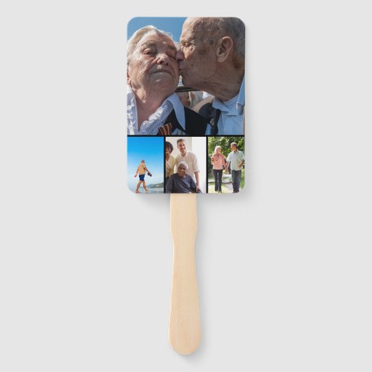 Aangepaste rouwwaaier – viering van het leven handwaaier (Achterkant)