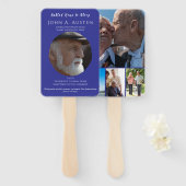 Aangepaste rouwwaaier – Viering van het leven Handwaaier (Voorkant en achterkant)