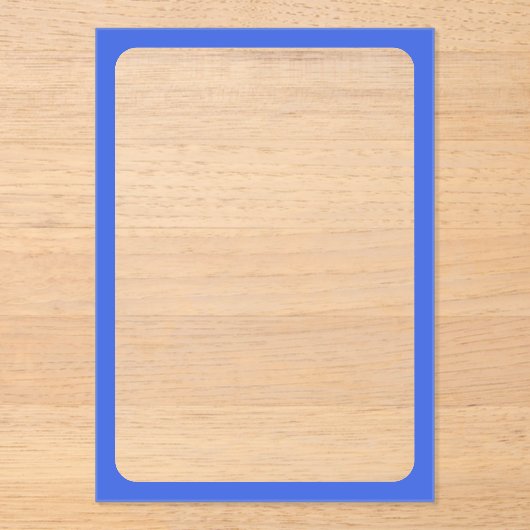 Aangepaste Royal Blue Acryl Lijst Uitnodigen Acryl Uitnodigingen (Voorkant)