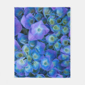 Aangepaste Royal Blue Bloem Afbeelding diepte van Fleece Deken (Voorkant)