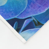 Aangepaste Royal Blue Flower Afbeelding diepte van Fleece Deken (Hoek)