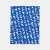 Aangepaste Royal Blue Gepersonaliseerde Zoon Baby  Fleece Deken (Voorkant)