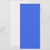 Aangepaste Royal Blue & White Flat Menu (Voorkant / Achterkant)