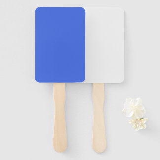 Aangepaste Royal Blue + White ventilatoren (bulk) Handwaaier