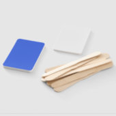 Aangepaste Royal Blue + White ventilatoren (bulk) Handwaaier (Niet-gemonteerd)