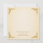 Aangepaste Royal Gold Paarse Vlinder Verjaardagsfe Kaart (Achterkant)