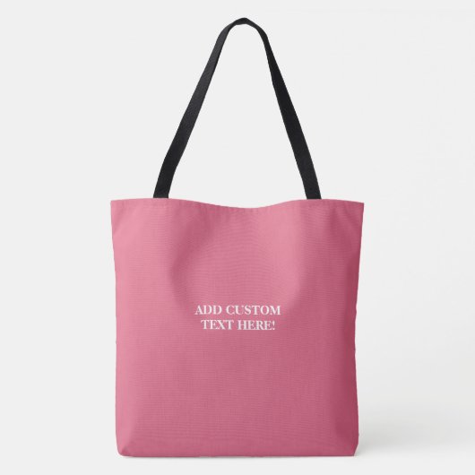 Aangepaste roze 2 Wilde Zwarte Kunst Tote Bag (Achterkant)