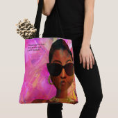 Aangepaste roze 2 Wilde Zwarte Kunst Tote Bag (Dichtbij)