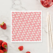Aangepaste Roze 70s Retro Blad Patroon Servet (Insitu)