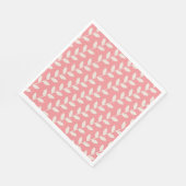 Aangepaste Roze 70s Retro Blad Patroon Servet (Hoek)