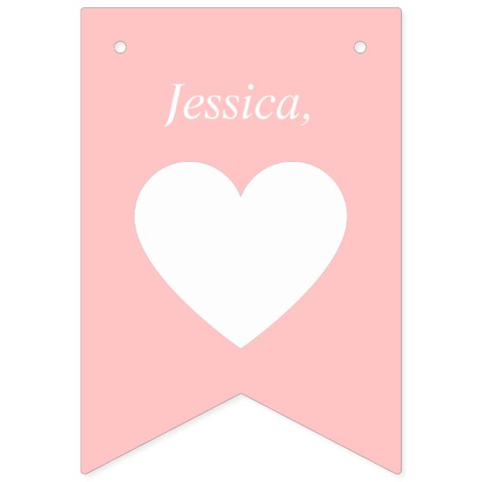 Aangepaste roze aanzoek thuis zal je met me trouwe vlaggetjes (Eerste vlag)