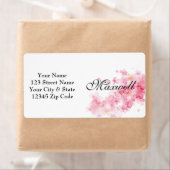 Aangepaste roze adresetiketten voor de florale ver etiket (Insitu)