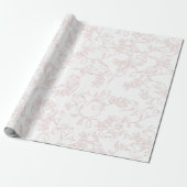 aangepaste Roze Allure Blush Vrouwelijk Patroon Cadeaupapier (Uitgerold)
