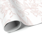 aangepaste Roze Allure Blush Vrouwelijk Patroon Cadeaupapier (Rol Hoek)