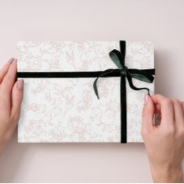 aangepaste Roze Allure Blush Vrouwelijk Patroon Cadeaupapier