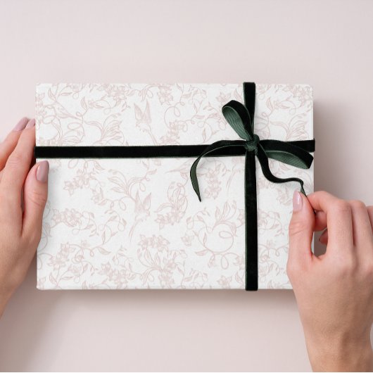 aangepaste Roze Allure Blush Vrouwelijk Patroon Cadeaupapier
