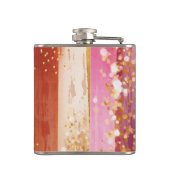 Aangepaste roze anananas Glitter Heupfles (Achterkant)