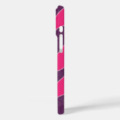 Aangepaste Roze Aubergine Damast Liefdesvogel Patr Case-Mate iPhone Case (Achterkant / Links)