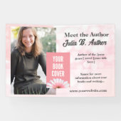 Aangepaste Roze Auteur Promotiebanner Spandoek (Horizontaal)