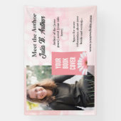 Aangepaste Roze Auteur Promotiebanner Spandoek (Verticaal)