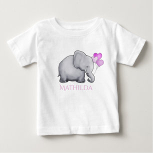 Aangepaste roze Baby olifant met luchtballonnen