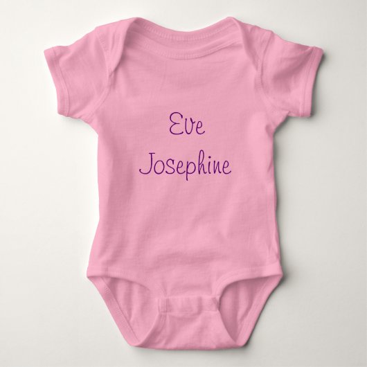 Aangepaste roze Baby Romper (Voorkant)