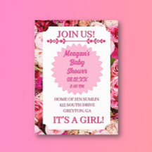 Aangepaste Roze Baby Shower Bloemen