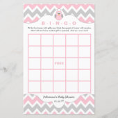 Aangepaste roze baby shower games bingo (Voorkant)