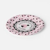 Aangepaste roze Baby shower papieren Borden Bordje (Gekanteld)