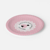 Aangepaste roze Baby shower papieren Borden Bordje (Gekanteld)