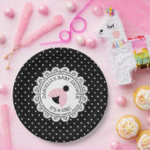 Aangepaste roze Baby shower papieren Borden Papieren Bordje (Feest)
