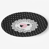 Aangepaste roze Baby shower papieren Borden Papieren Bordje (Gekanteld)