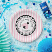 Aangepaste roze Baby shower papieren Borden Papieren Bordje (Feest)