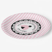 Aangepaste roze Baby shower papieren Borden Papieren Bordje (Gekanteld)